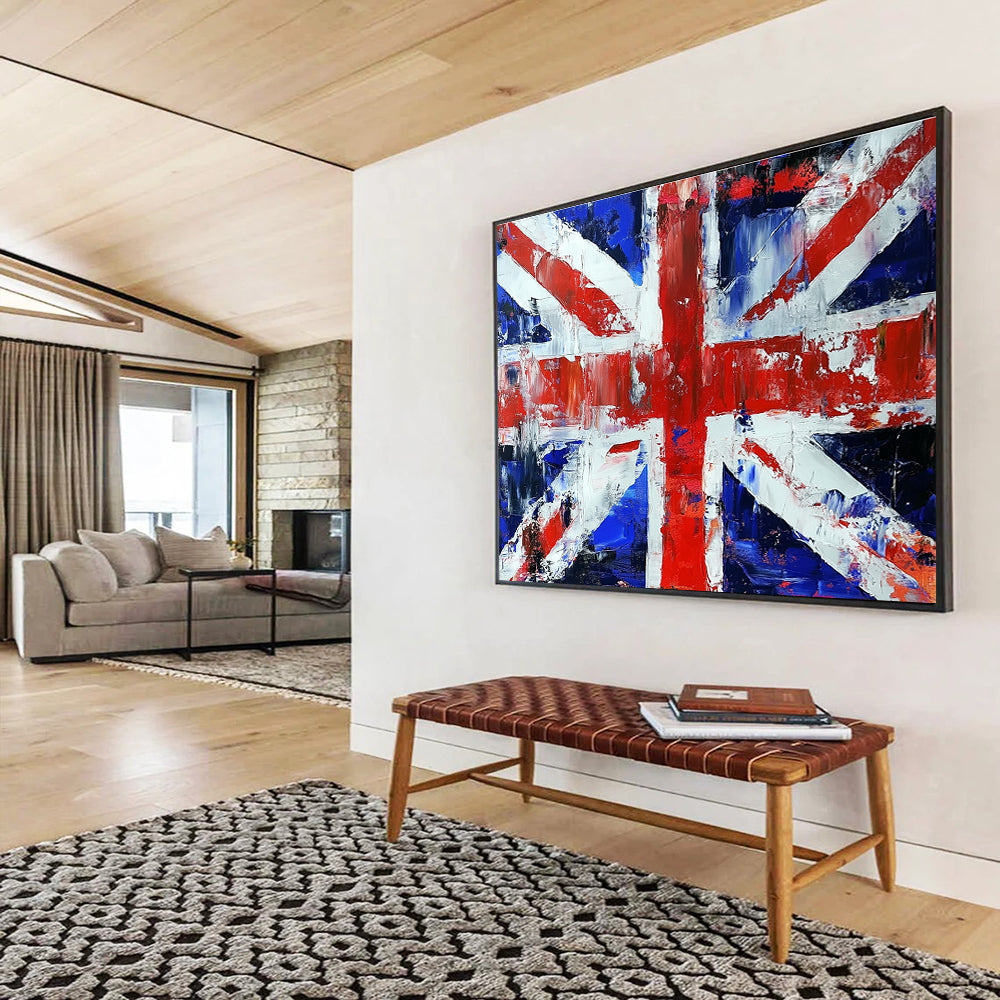 Abstract Union Jack Art for British Pub & Retro - Style Café SC200