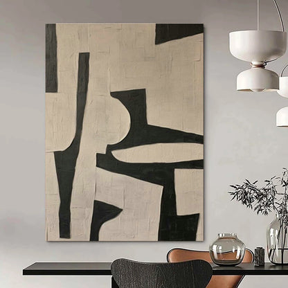 Black - White Geometric Art for Modern Office Reception Areas DLZ0180