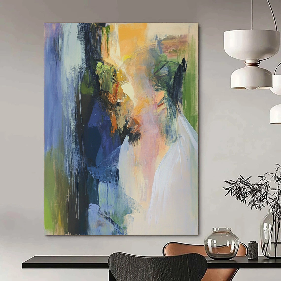 Abstract Double Portrait for Thought - Provoking Library & Contemporary Art Space STSC594