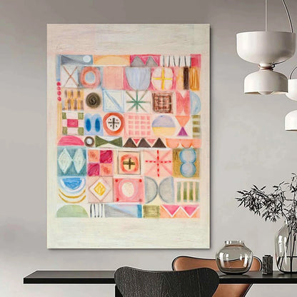 Geometric Pattern Art for Modern Office Breakout Spaces DLZ0140