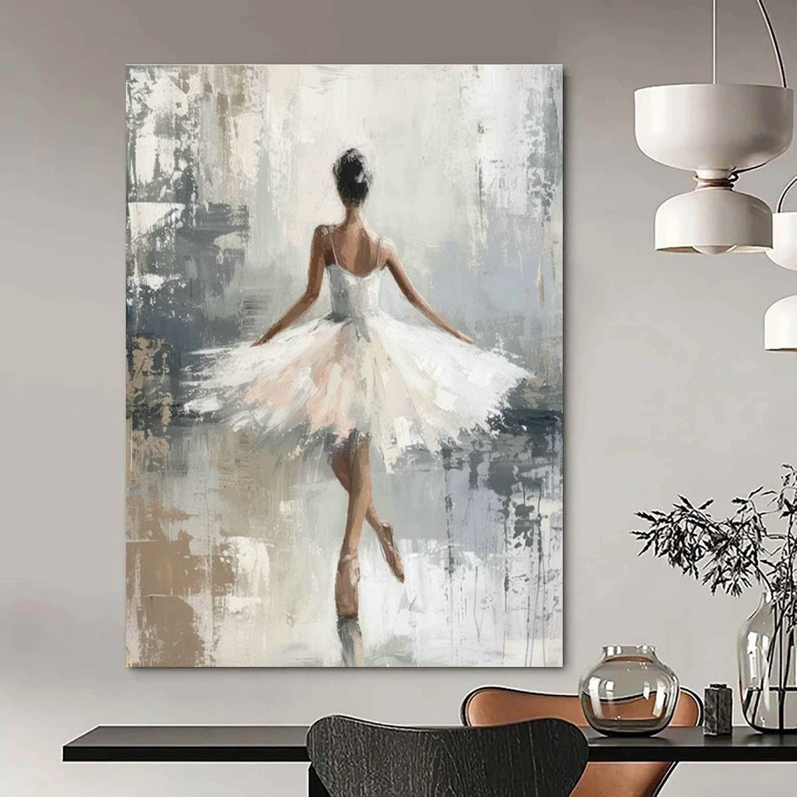 Elegant Ballet Dancer Art for Dance Studio & Feminine Bedroom DLZ1963