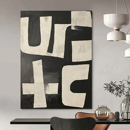 Black and White Abstract Shapes for Minimalist Gallery & Modern Office Waiting Area STSC1133