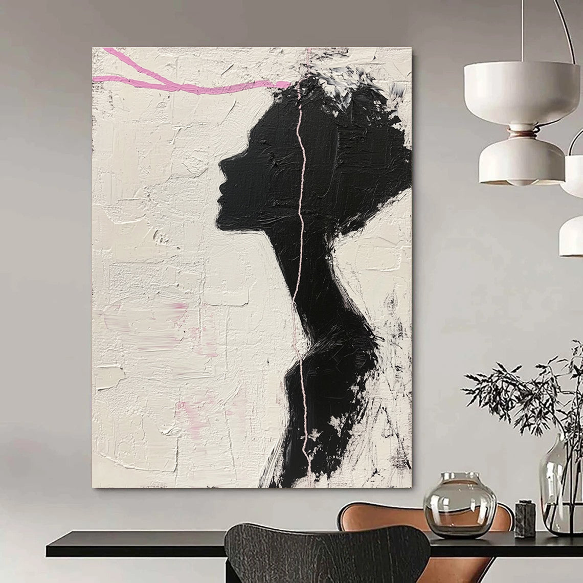 Black Female Silhouette Art for Feminist Space & Art - Themed Café STSC1091