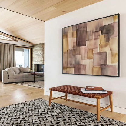 Warm Abstract Art for Cozy Living Room & Café Lounge SC620
