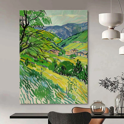 Green Valley Landscape Art for Eco - Friendly Home & Outdoor Adventure Company Office DLZ1768