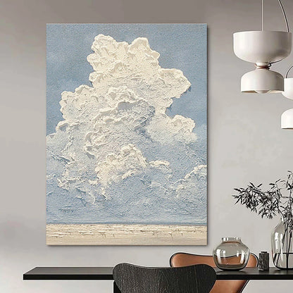 Cloud - Sea Abstract Art for Coastal Home & Wellness Center DLZ1149