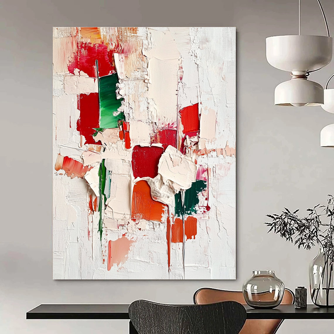 Textured Color Block Abstract for Contemporary Art Space & Eclectic Home STSC327