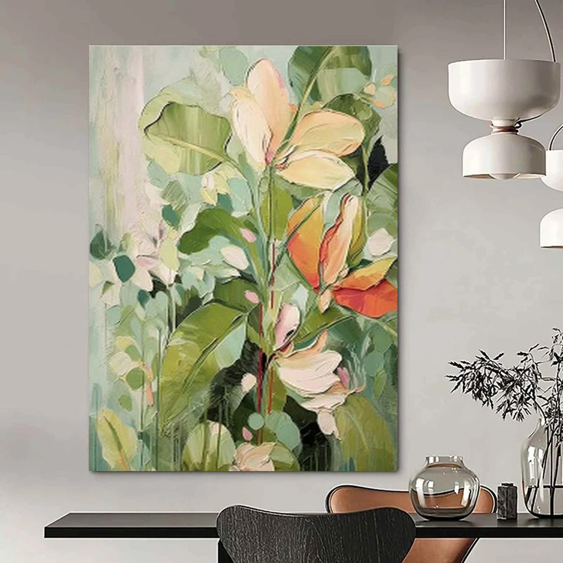 Light - Color Floral Art for Garden - Themed Café Outdoor Seating DLZ0227