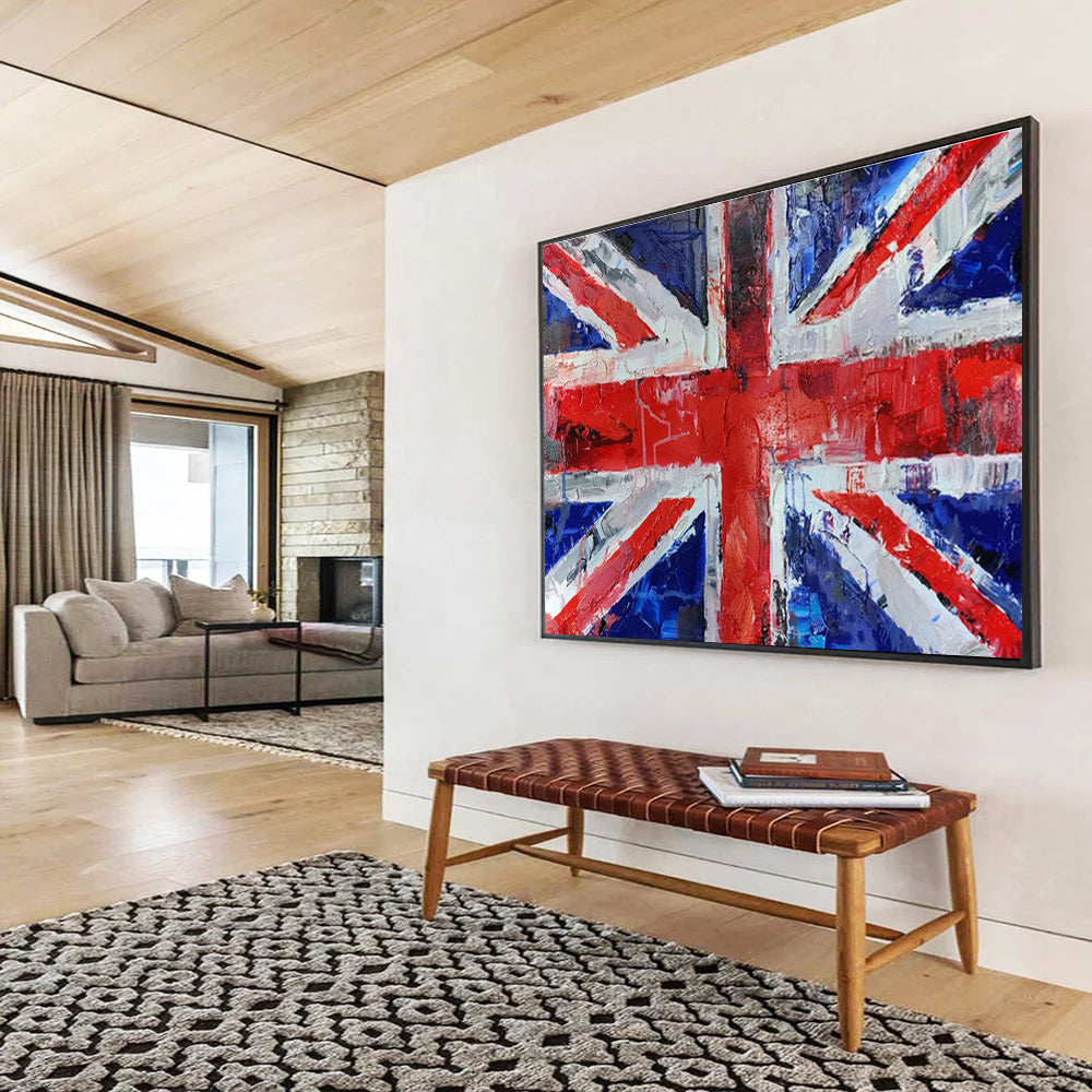 British Flag Oil Painting for Anglo - Themed Pubs DLZ2504