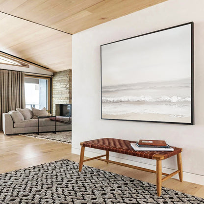 Serene Gray Beach Art for Coastal Home Bedroom & Spa Retreat SC502