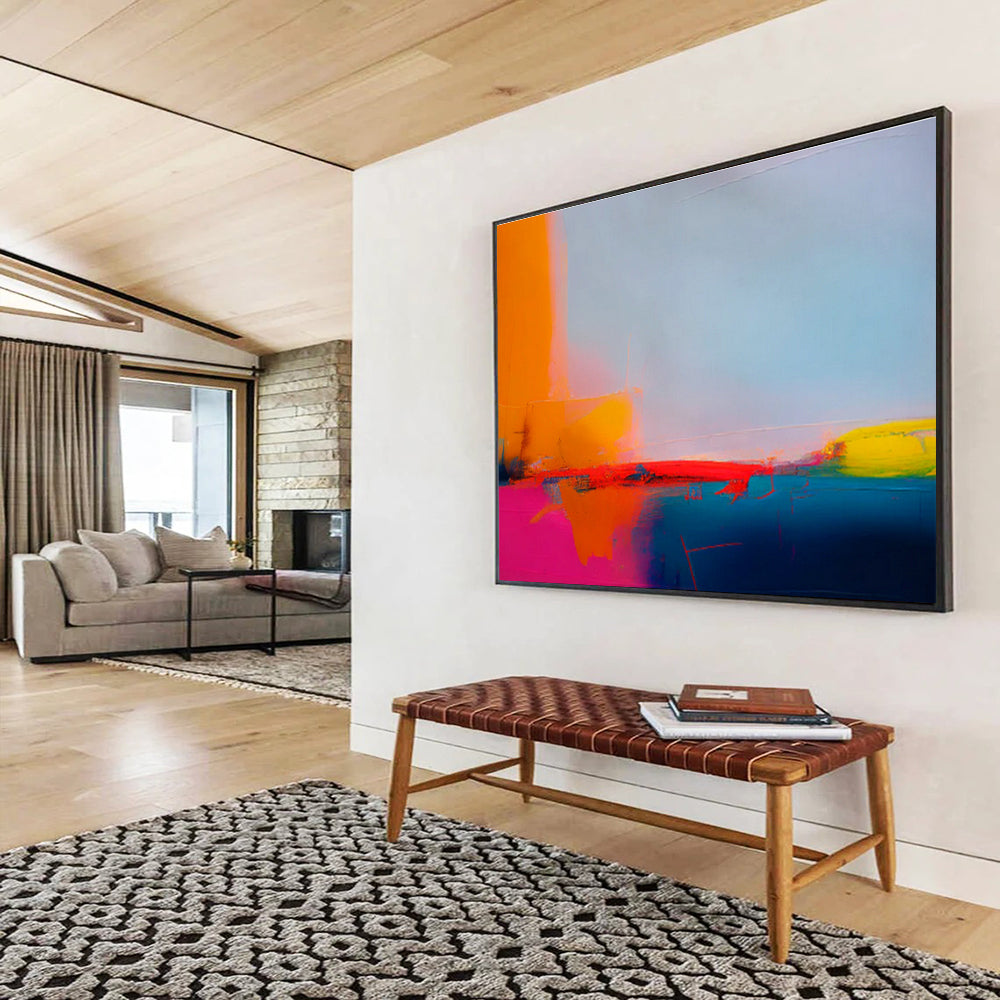 Color - Clash Abstract Landscape Art for Bold Home Office DLZ2867
