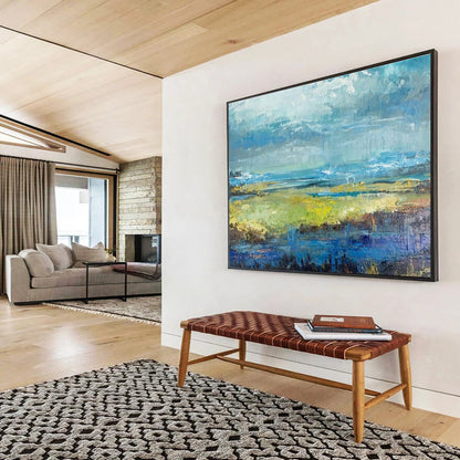 Abstract Landscape Art for Eco - Friendly Resort Lobbies DLZ2574