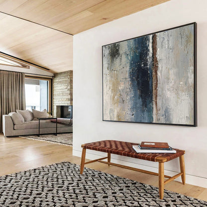 Blue - Brown Abstract Art for Industrial - Style Home Office Studios DLZ2677