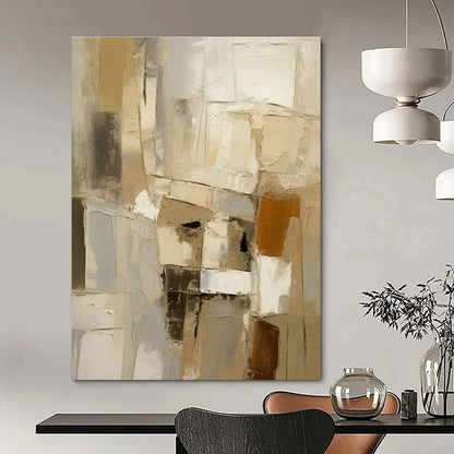 Light - Toned Geometric Abstract Art for Minimalist Home & Art Gallery Corner DLZ1451