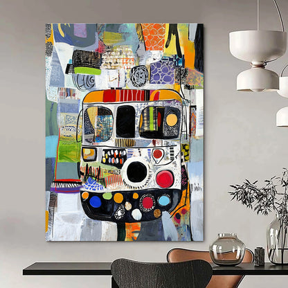 Colorful Bus Collage for Bohemian Café & Travel - Themed Gallery STSC820