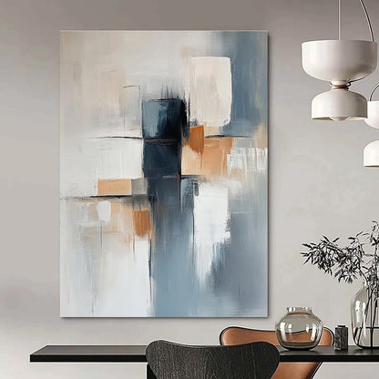 Grey and Beige Geometric Abstract for Minimalist Living Room & Modern Office STSC400