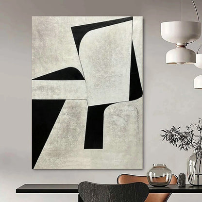 Black - White Geometric Abstract Art for Modern Office & Home Study DLZ1135