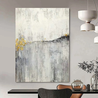 Gold - Silver - Gray Abstract Art for Luxury Hotel Lobby & Home Living Room DLZ1180
