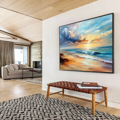 Breathtaking Beach Sunset Art for Coastal Living Room & Vacation Rental SC415