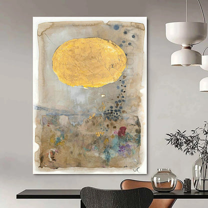 Gold - Brown Abstract Art for Luxury Hotel Spa Waiting Rooms DLZ0079