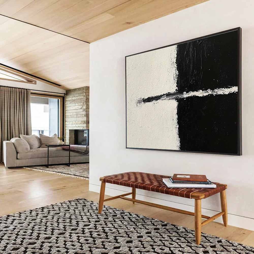 Minimalist Black & White Art for Contemporary Office & Scandinavian - Style Bedroom SC141