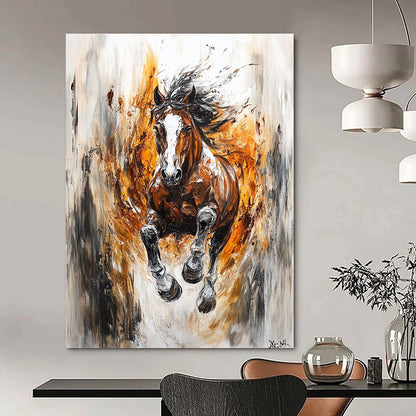 Dynamic Galloping Horse Art for Equestrian - Themed Home Gym & Bold Entryway STSC1368
