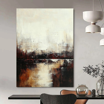 Neutral Tones Abstract Cityscape Art for Office & Study STSC724