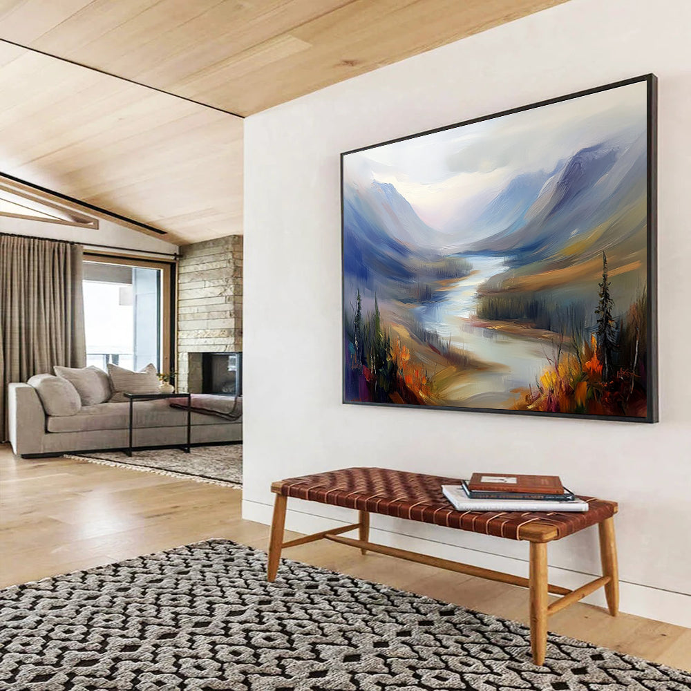 Majestic Mountain Valley Art for Adventure - Themed Lodge & Nature Lover’s Home SC405