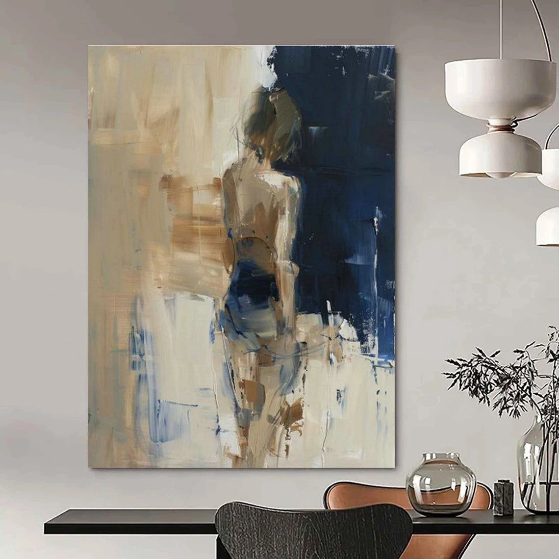 Figure - Back Abstract Art for Luxury Hotel Spa Lounges DLZ0107
