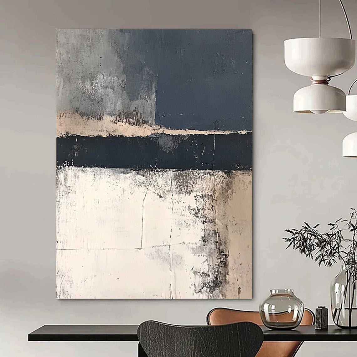 Minimalist Abstract Layers for Serene Home Office & Modern Bedroom STSC217
