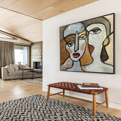 Cubist - Style Figure Art for Sophisticated Art Galleries DLZ3103