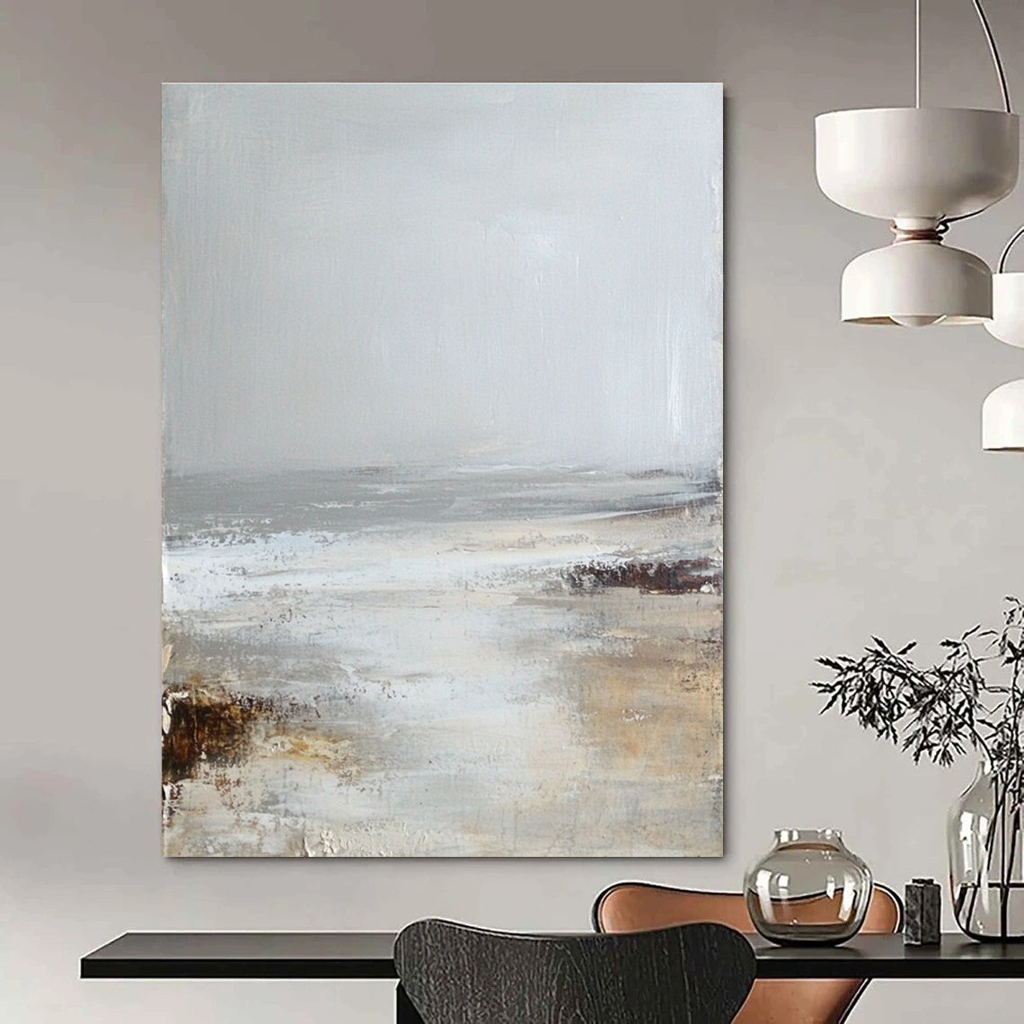 Minimalist Beach Scene for Serene Home Office & Coastal - Style Living Room STSC232
