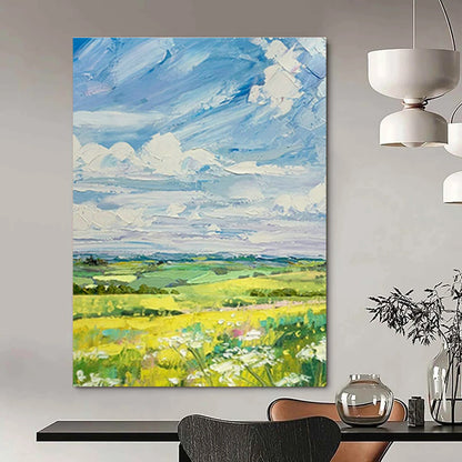 Vibrant Landscape Oil Painting for Countryside Café & Rustic Home Living Room DLZ1591