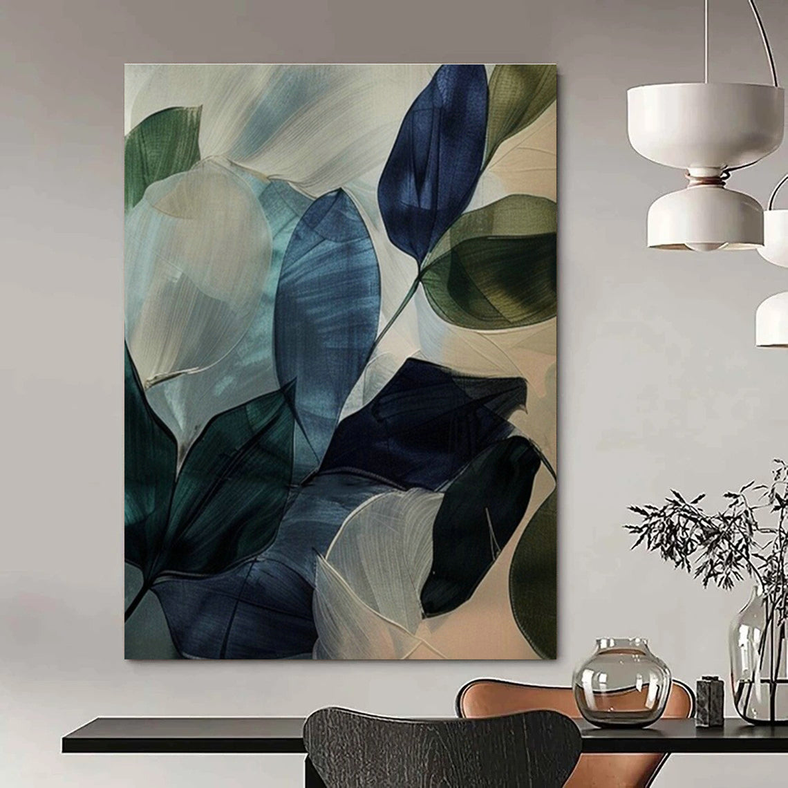 Transparent Leaf Art for Botanical - Themed Bathroom & Modern Conservatory DLZ0979