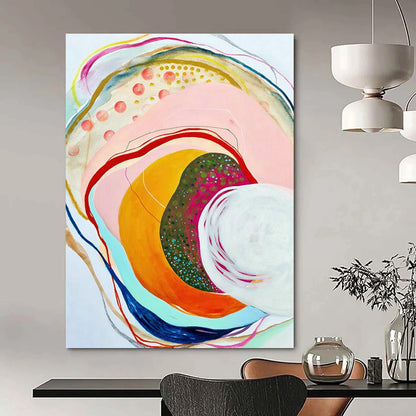 Colorful Ring Abstract Art for Wellness Center Meditation Spaces DLZ0139