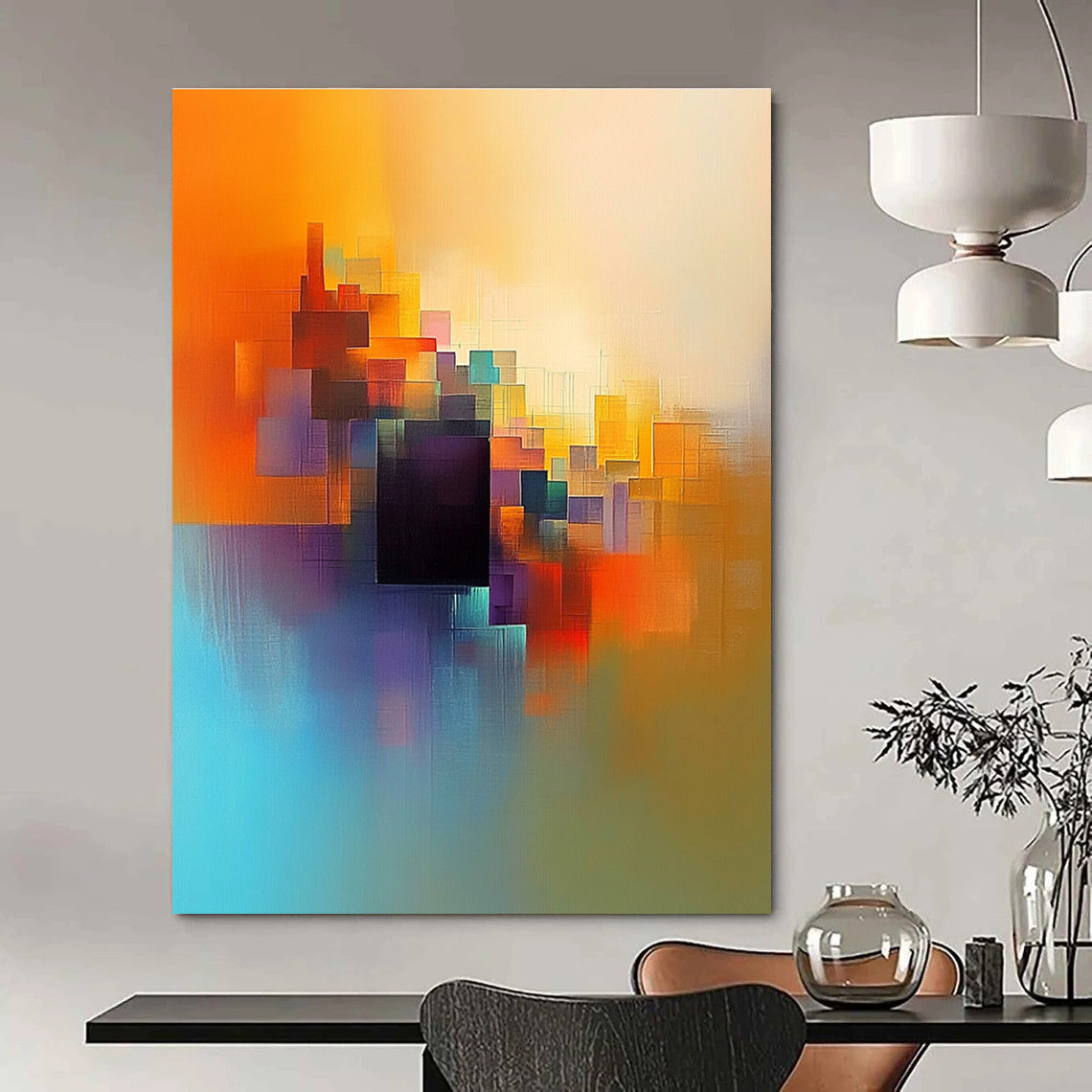 Vibrant Colorful Cubes Art for Creative Studio & Playroom STSC687