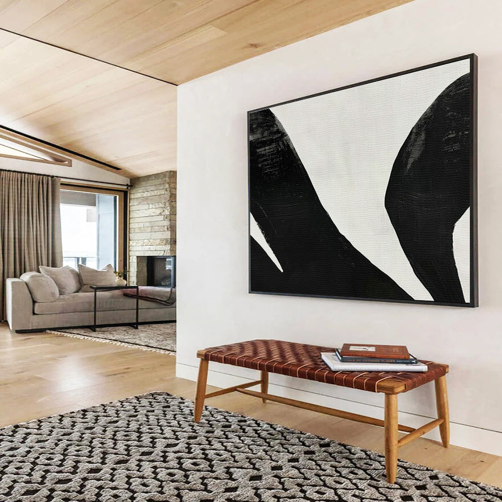 Black - White Abstract Art for Monochrome - Themed Studio Spaces DLZ2522
