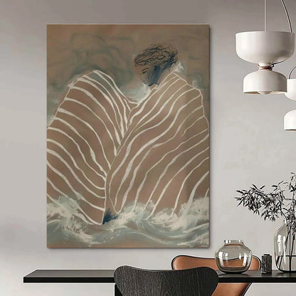 Striped Figure Art for Bohemian Home Living Room Galleries DLZ0217