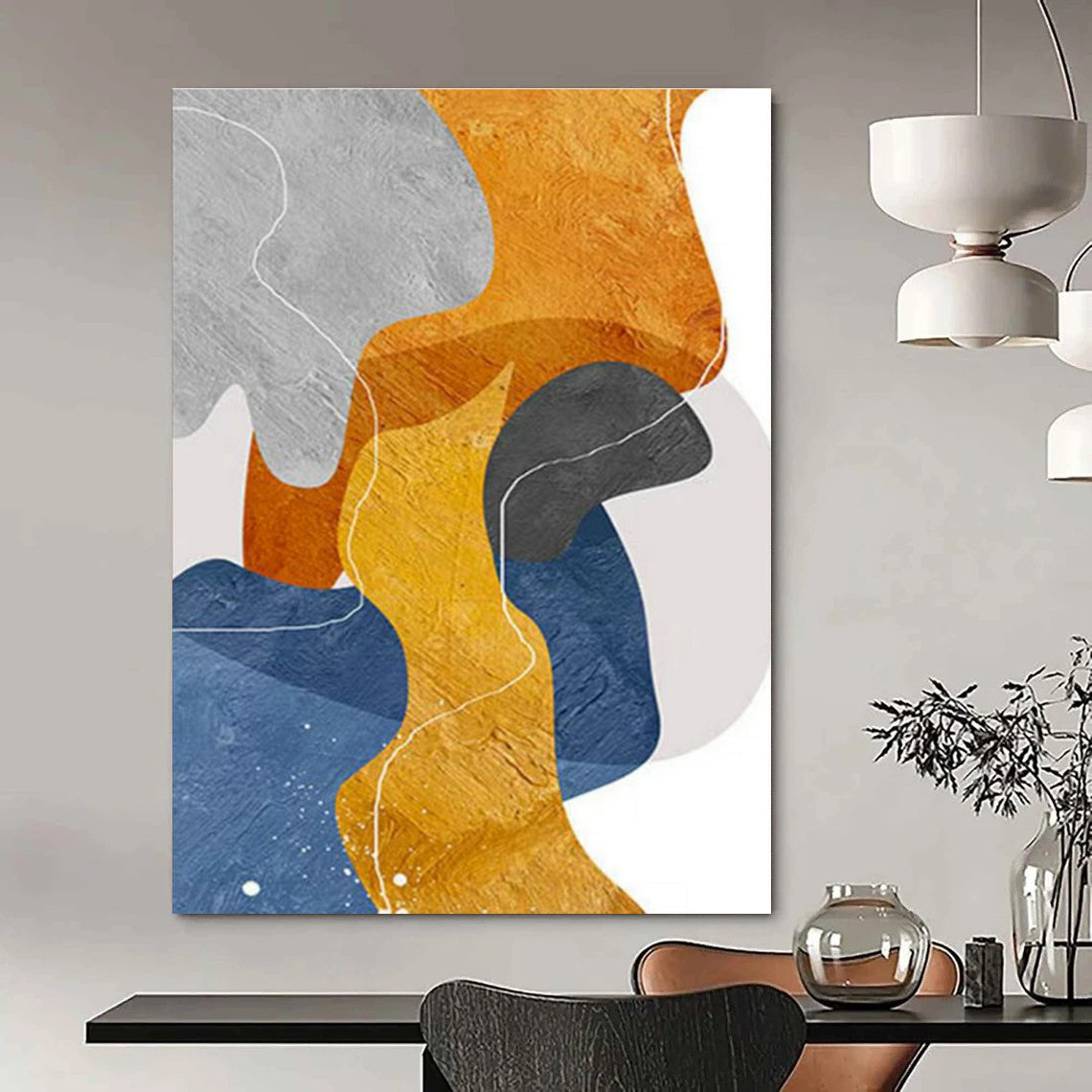Color - Blocked Abstract Art for Modern Office & Contemporary Living Room DLZ2250
