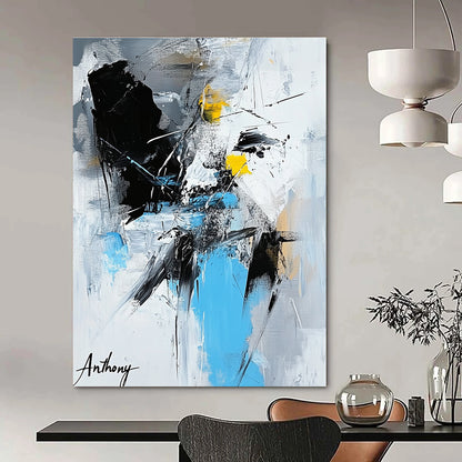 Gray - Toned Abstract Composition for Minimalist Bedroom & Corporate Lounge STSC1275