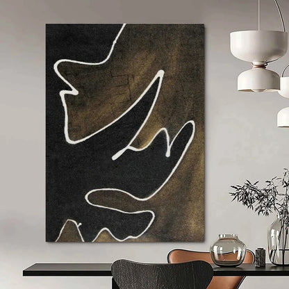 Black - Brown Line Art for Industrial - Style Bar Wall Decor DLZ0070