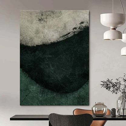 Textured Green Abstract Art for Nature - Inspired Spa & Industrial - Style Lounge DLZ1386