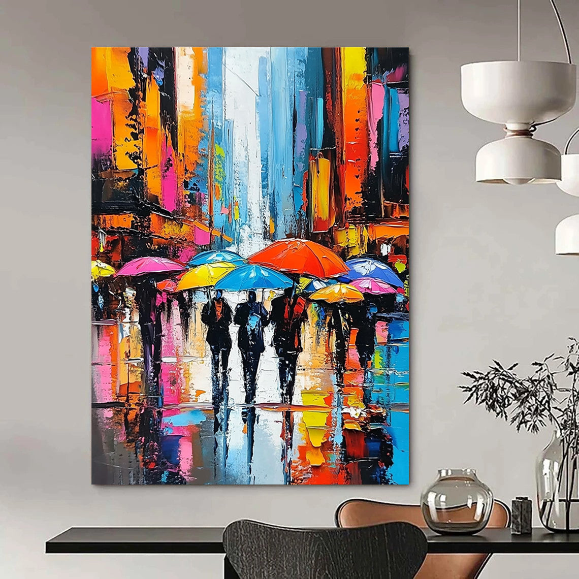 Colorful Umbrella Street for Urban Café & Modern Living Room STSC850