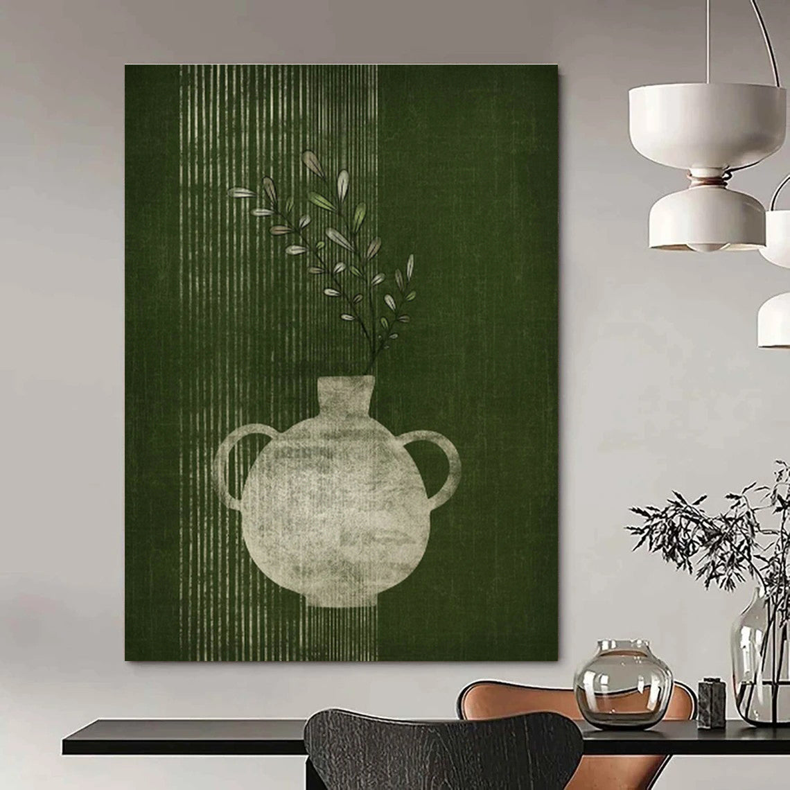 Nature - Inspired Vase Art for Scandinavian Kitchen & Bohemian Dining Nook DLZ1383