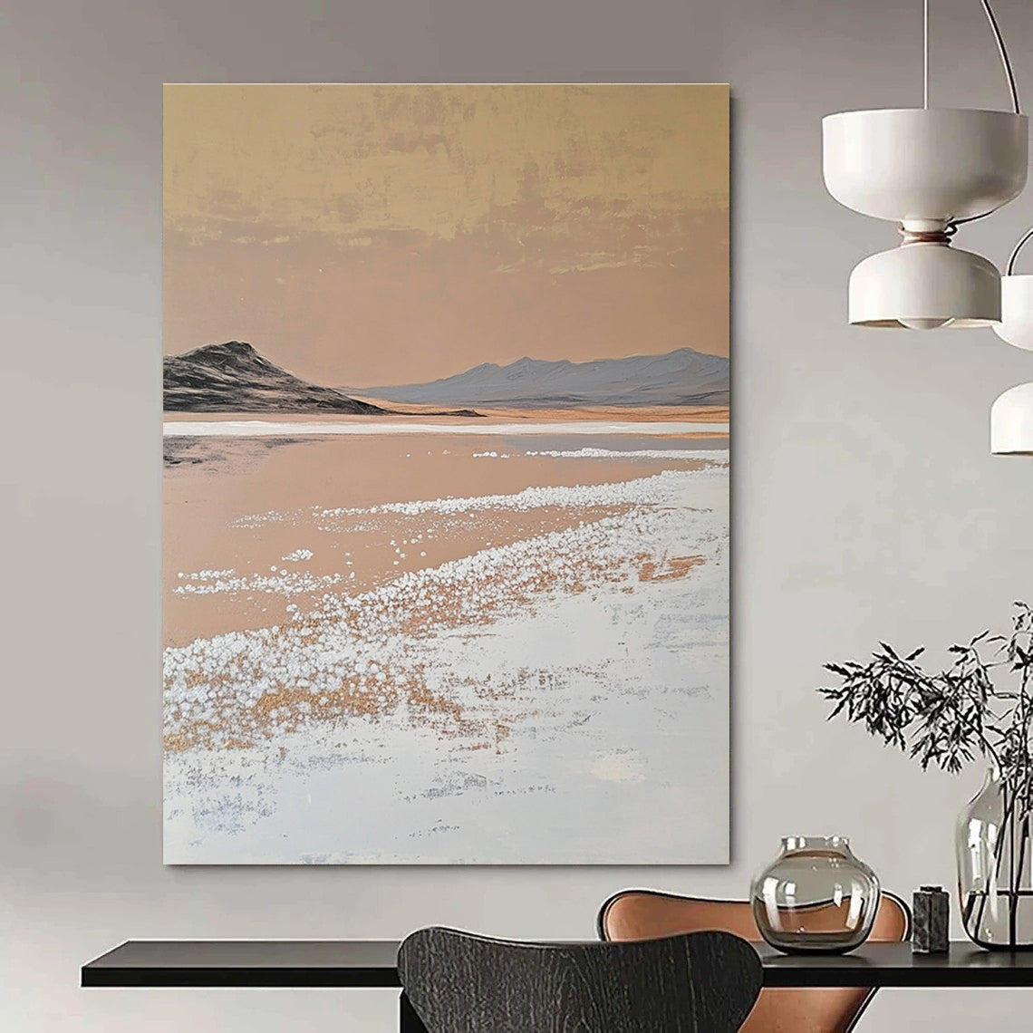 Desert Salt Lake Art for Bohemian - Style Gallery & Introspective Home Study STSC1435