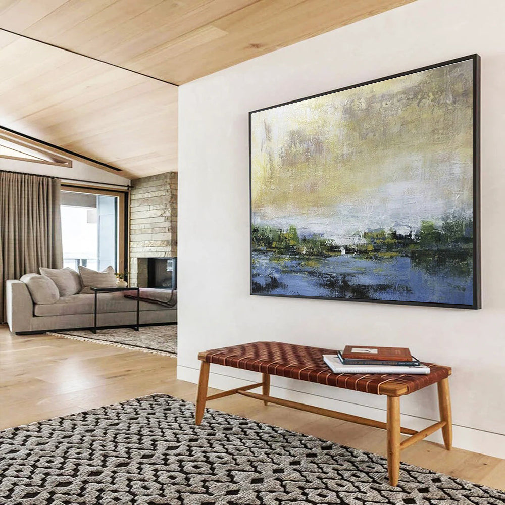 Landscape Abstract Art for Rustic Bed and Breakfast Common Areas DLZ2579