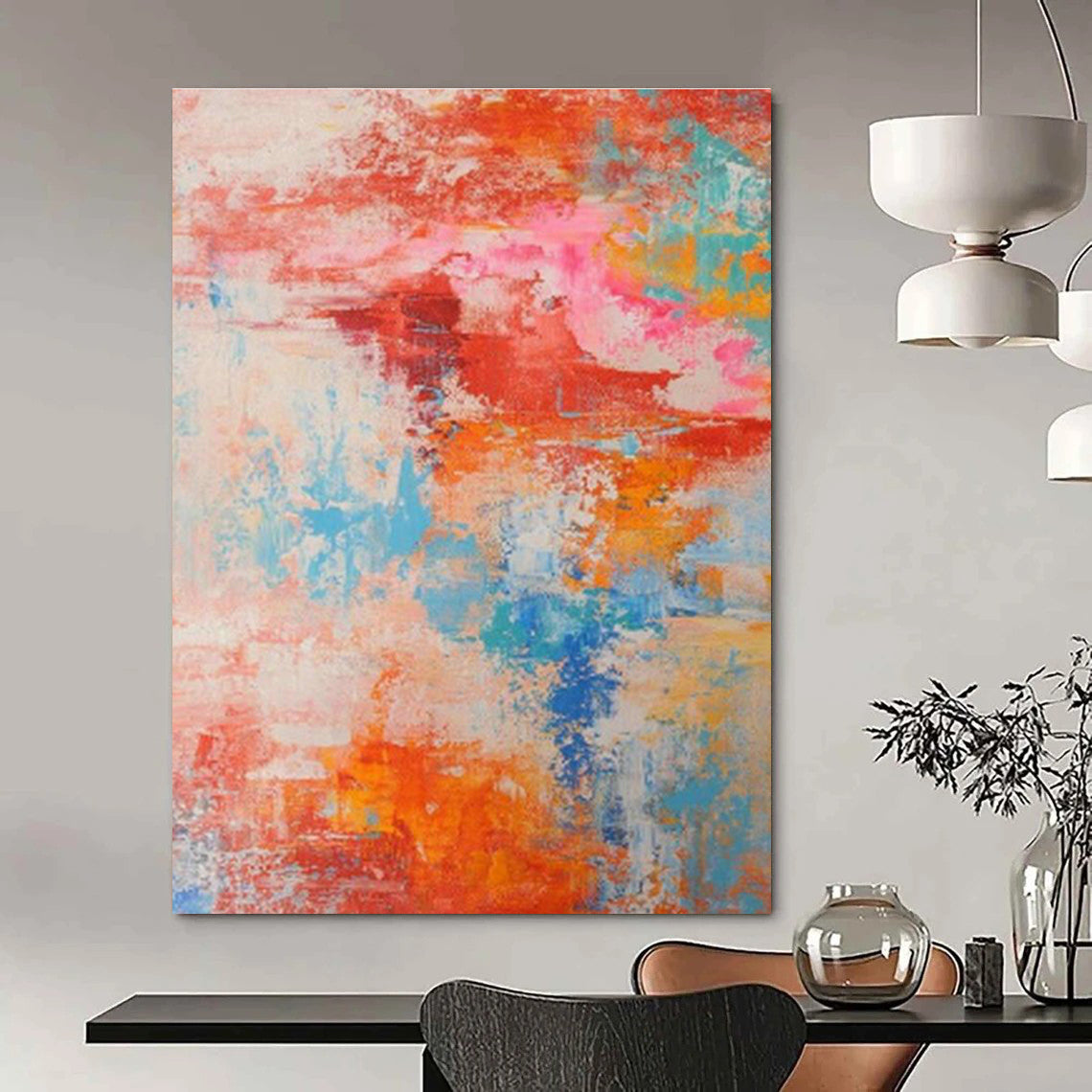 Colorful Abstract Art for Bohemian - Style Café Dining Walls DLZ0030