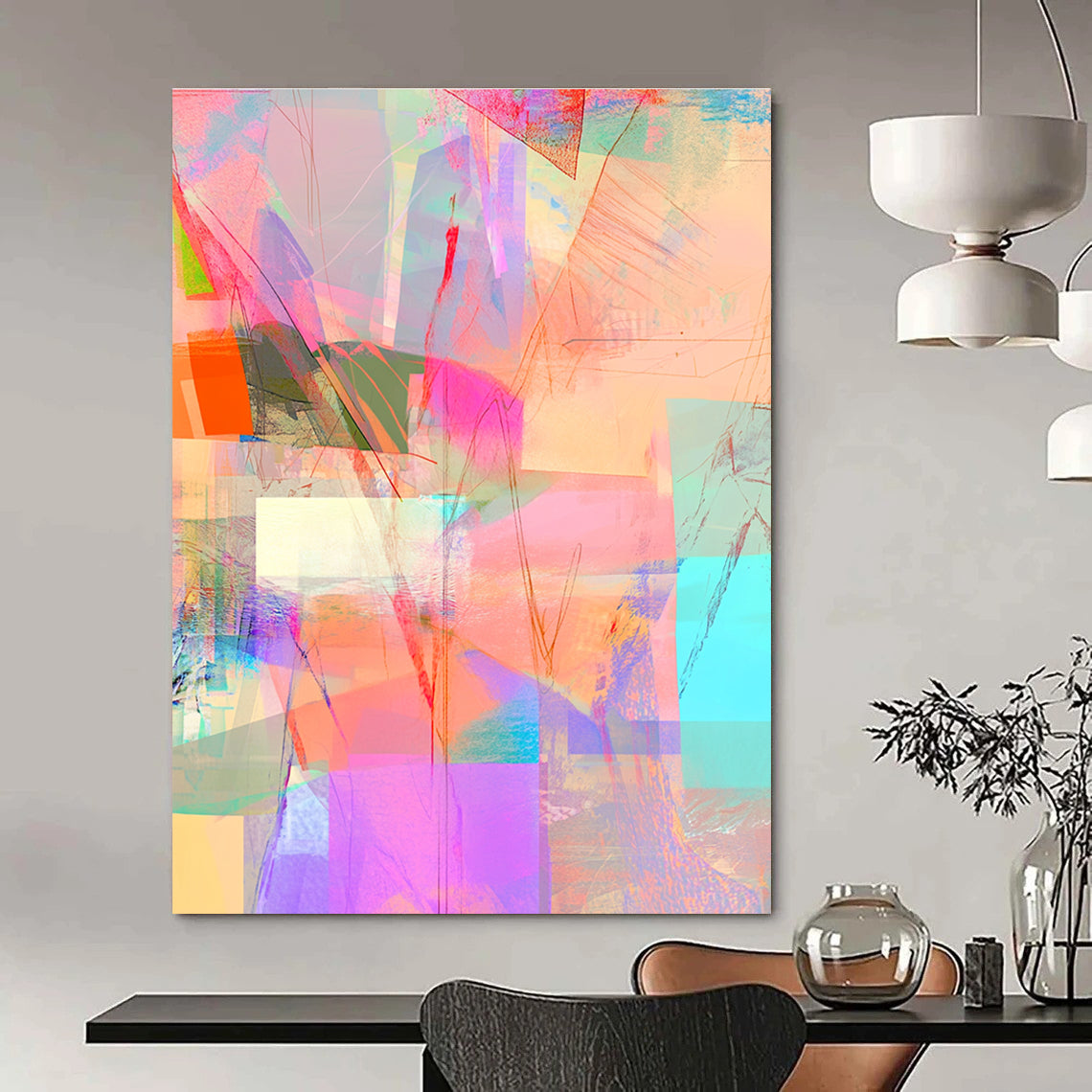 Colorful Abstract Collage for Creative Café & Vibrant Art Studio STSC543