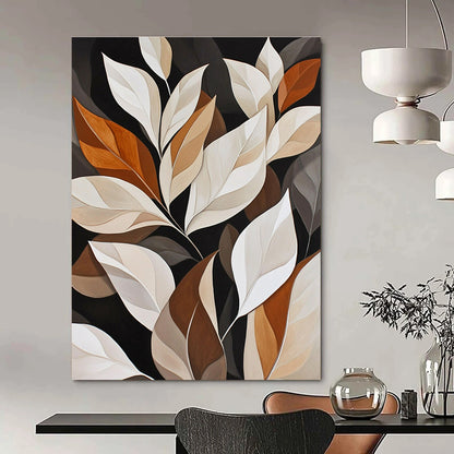 Neutral - Toned Leaves for Minimalist Living Room & Sophisticated Office STSC1151