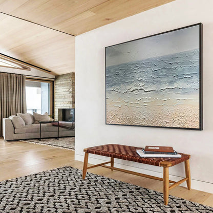 Textured Beach Scene Art for Coastal Home Entryway Accents DLZ3249